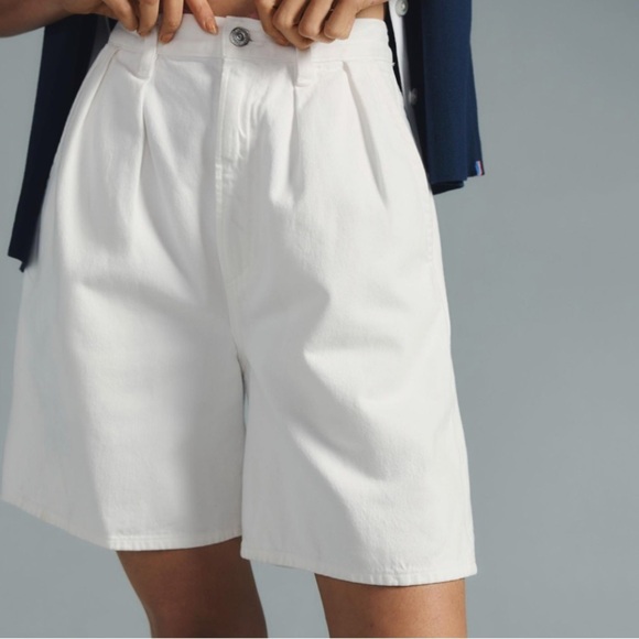 NWOT Citizens if Humanity Maritzy Pleated Denim Shorts in Tulip Sz 30 31 - Picture 1 of 10